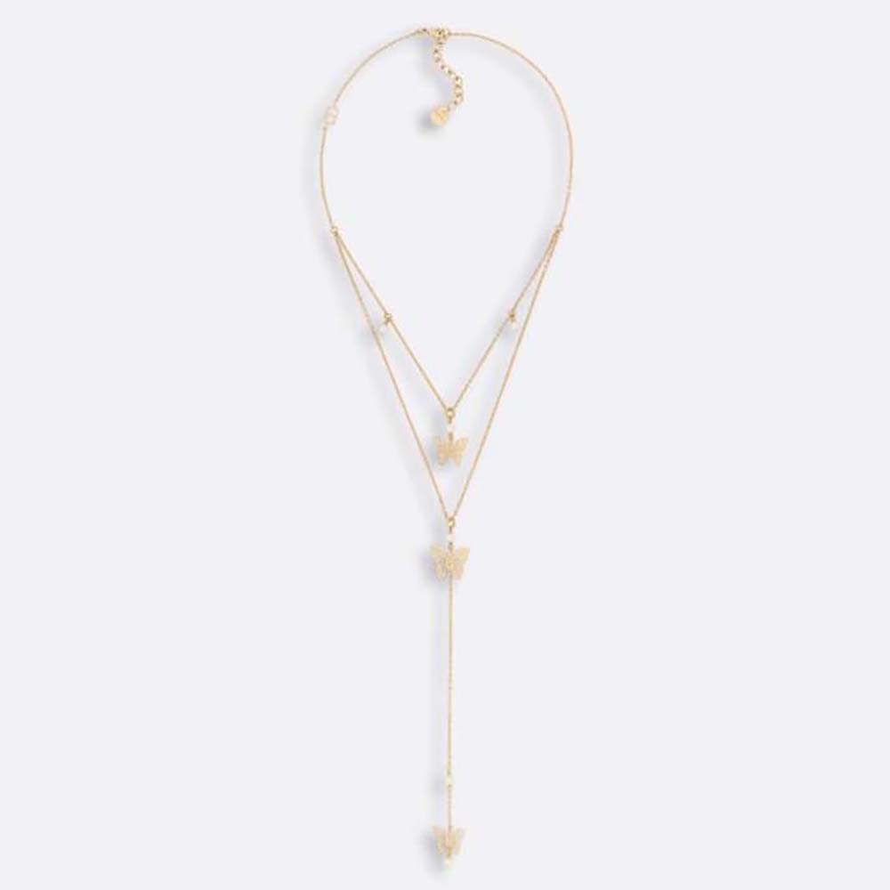 Dior Women Dior Métamorphose Necklace Gold-Finish Metal and White Resin Pearls