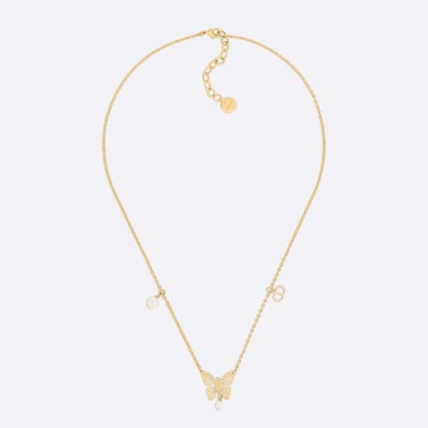 Dior Women Métamorphose Necklace Gold-Finish Metal and White Resin Pearls (1)