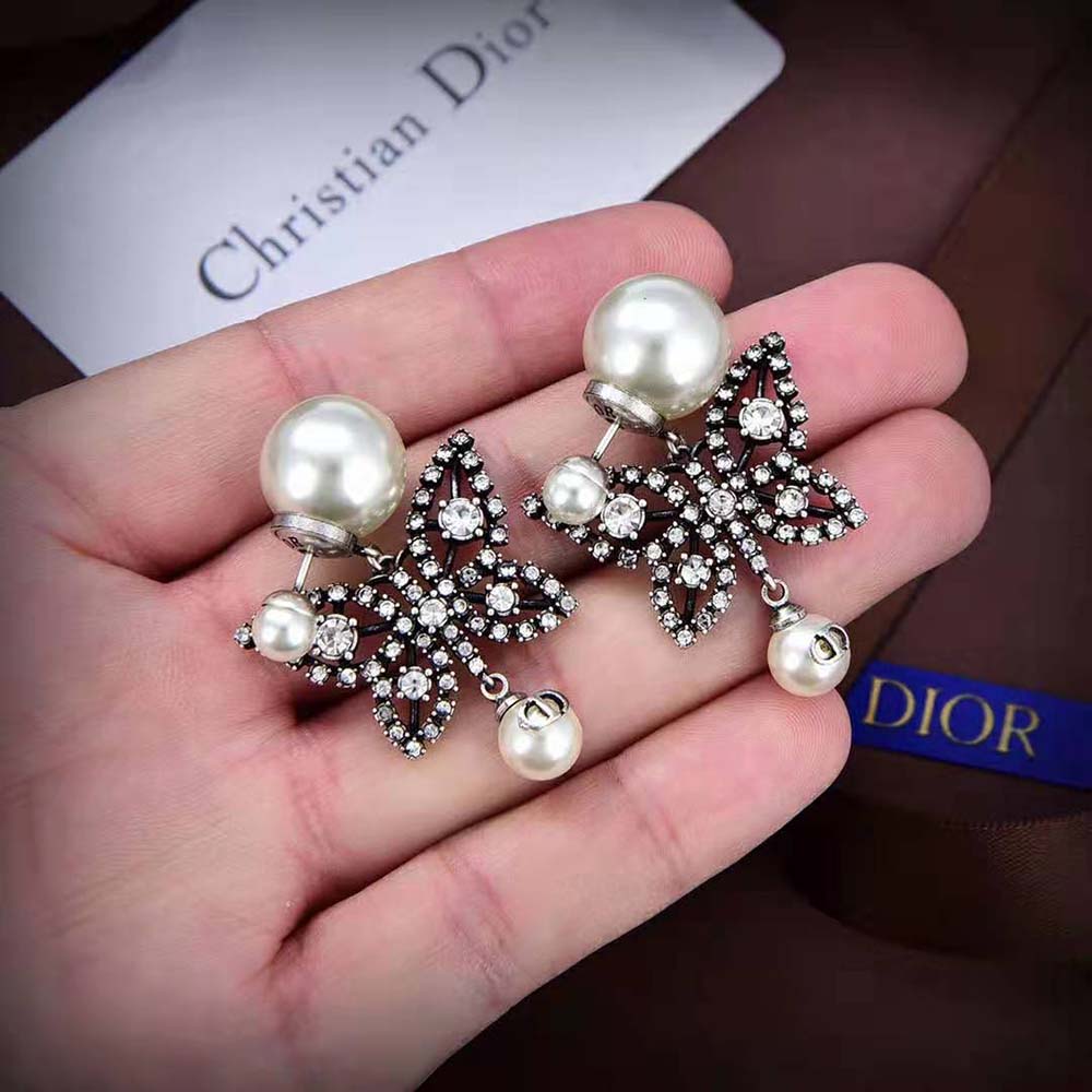 Dior Women Tribales Earrings Antique Silver-Finish Metal (2)