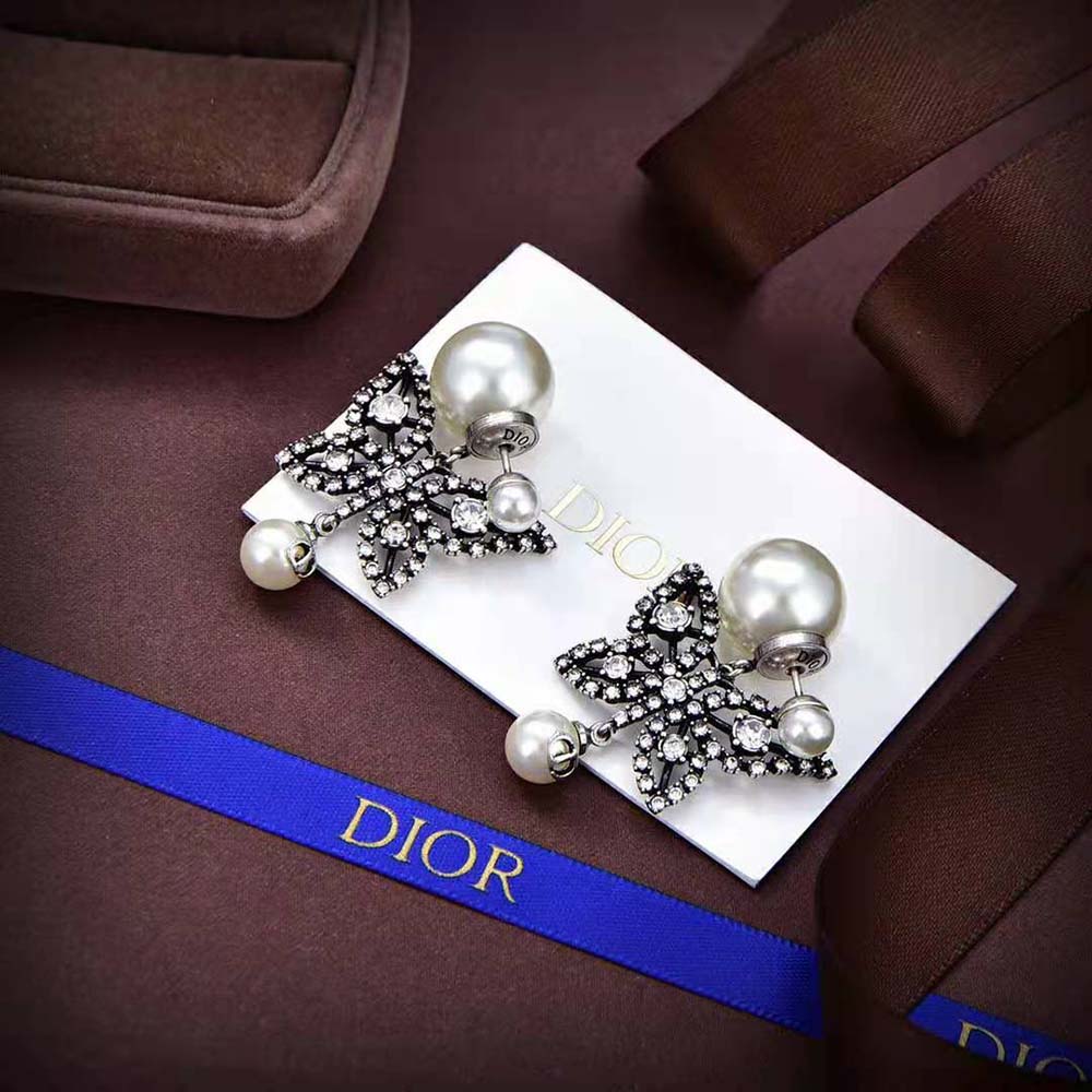 Dior Women Tribales Earrings Antique Silver-Finish Metal (3)