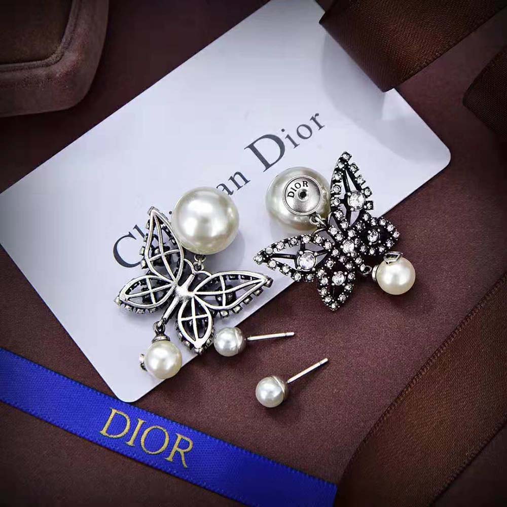 Dior Women Tribales Earrings Antique Silver-Finish Metal (4)