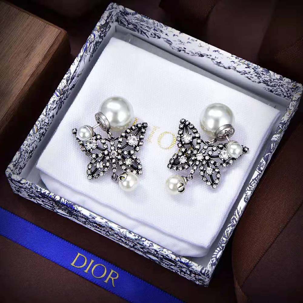 Dior Women Tribales Earrings Antique Silver-Finish Metal (5)