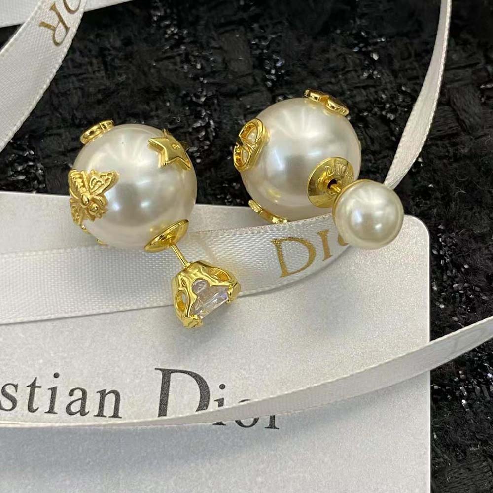 Dior Women Tribales Earrings Gold-Finish Metal (2)