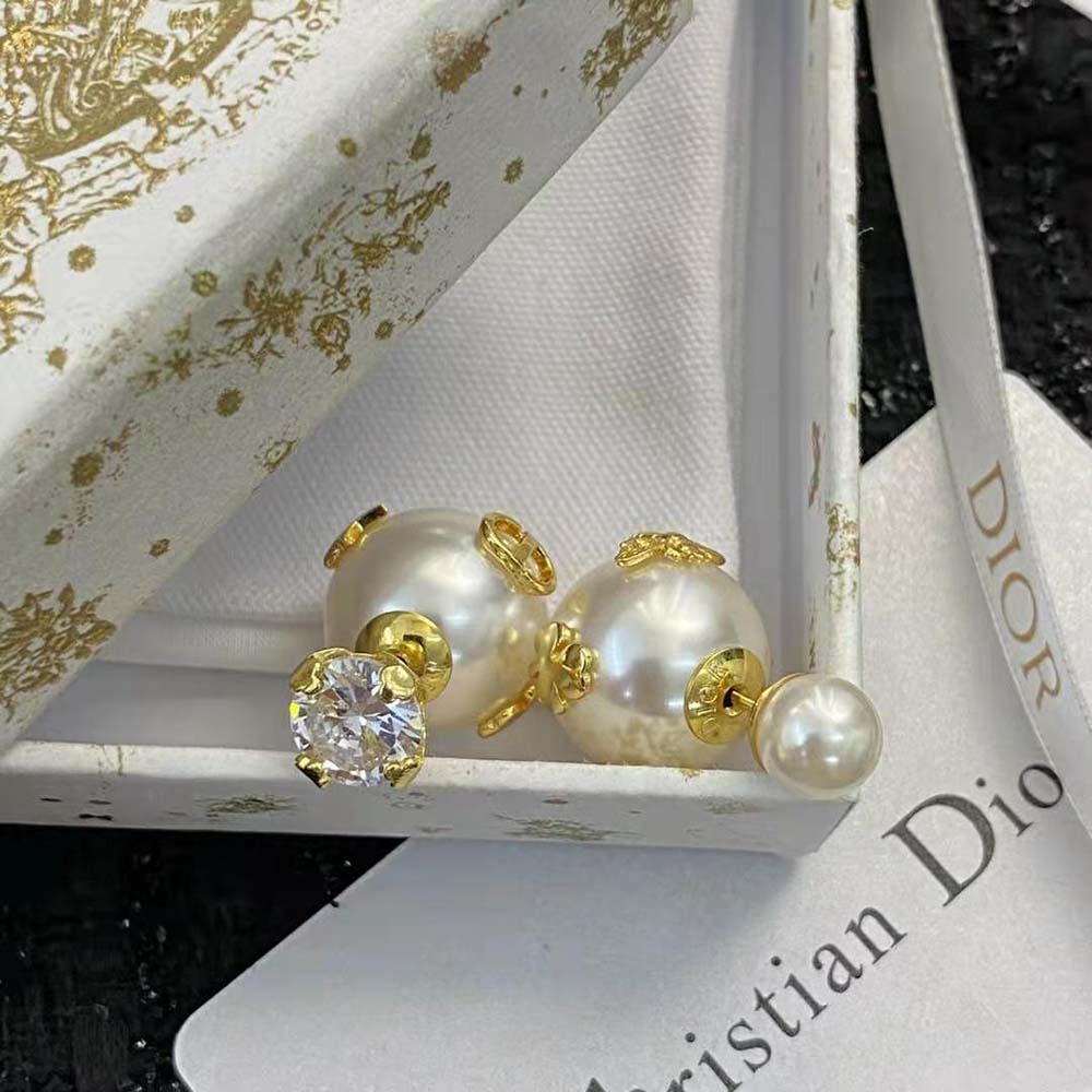 Dior Women Tribales Earrings Gold-Finish Metal (5)