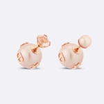 Orecchini Dior Donna Tribales in metallo con finitura rosa