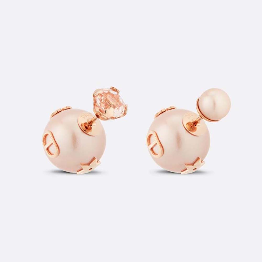 Dior Women Tribales Earrings Pink-Finish Metal