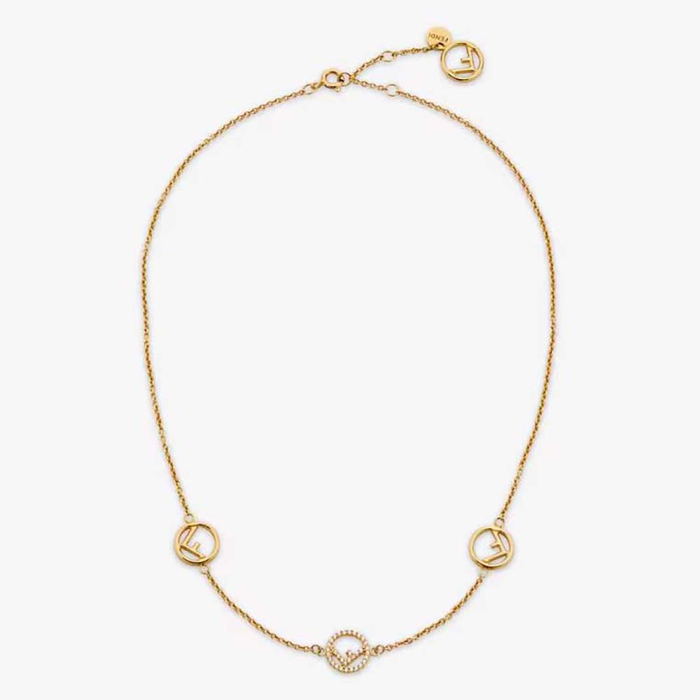 Fendi Women F Is Fendi Necklace Gold-colored