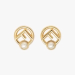 Fendi Women F is Fendi Earrings Gold-colored