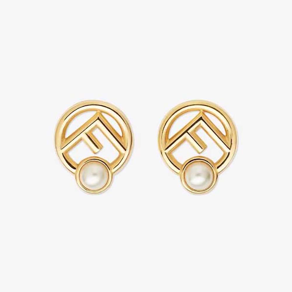 Fendi Women F is Fendi Earrings Gold-colored (1)