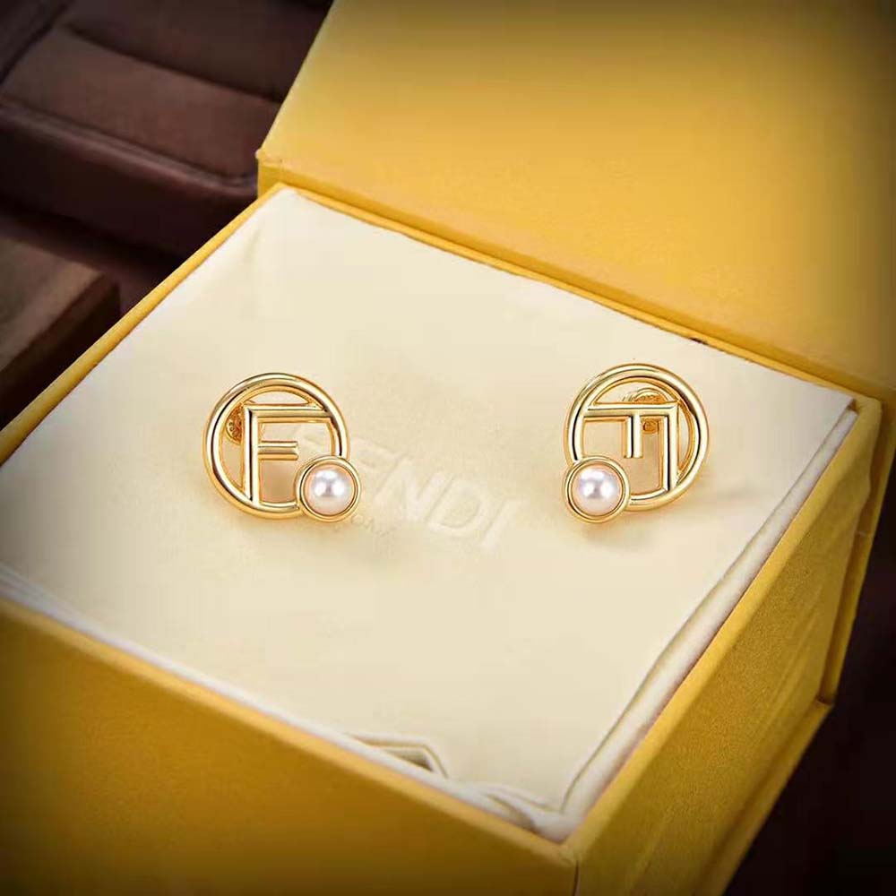 Fendi Women F is Fendi Earrings Gold-colored (5)