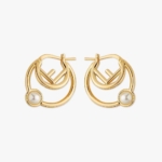 Fendi Women F is Fendi Earrings Gold-colored Metal
