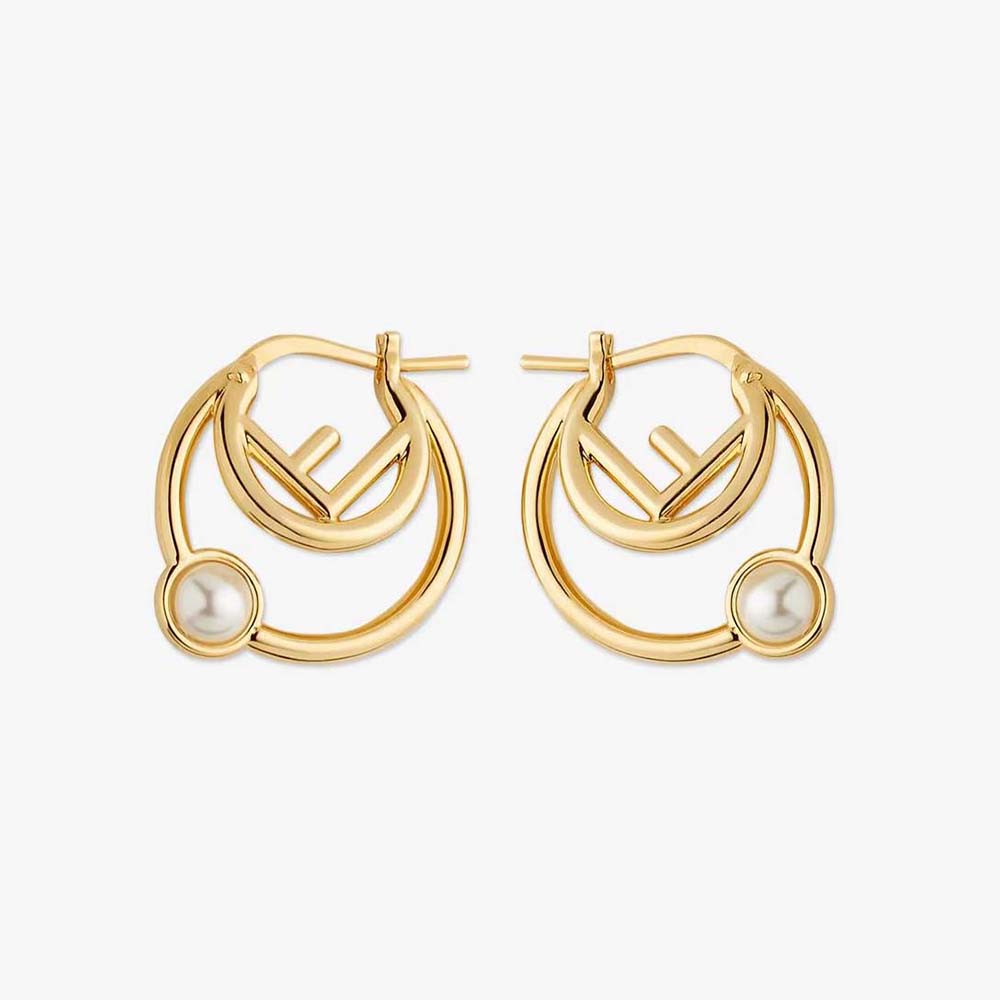 Fendi Women F is Fendi Earrings Gold-colored Metal