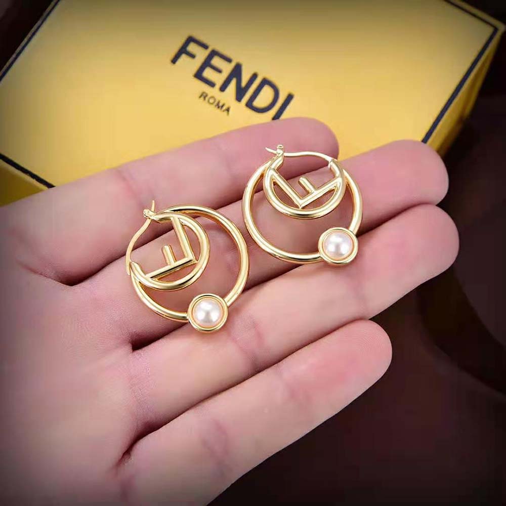 Fendi Women F is Fendi Earrings Gold-colored Metal (5)