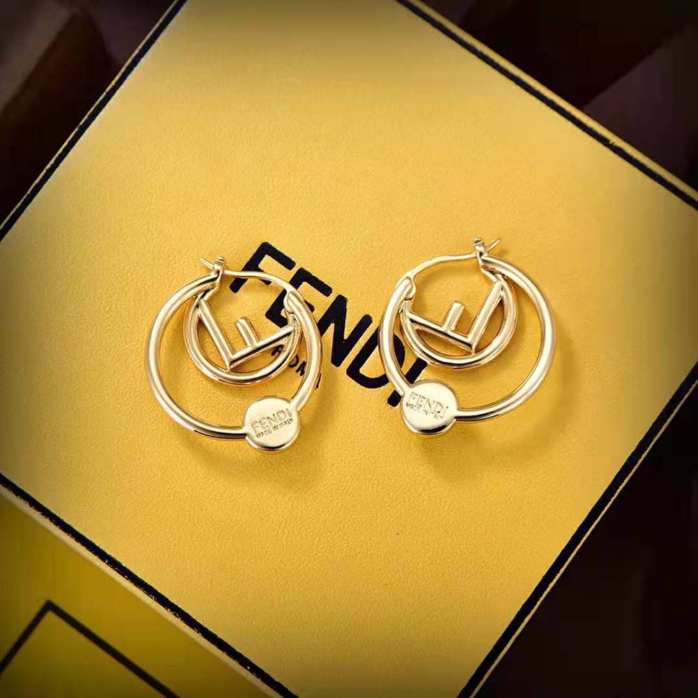 Fendi Women F is Fendi Earrings Gold-colored Metal (6)