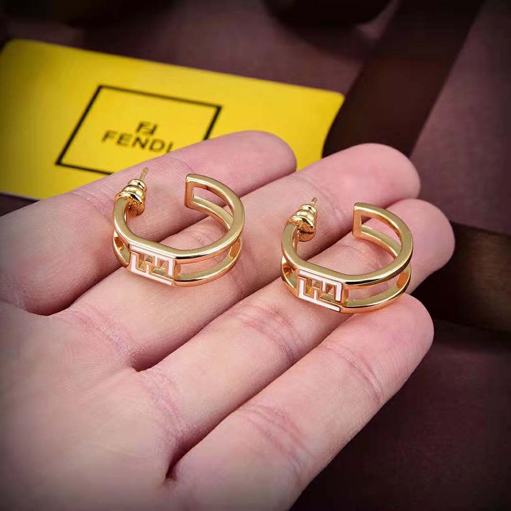 Fendi Women Forever Fendi Earrings Gold-colored (4)