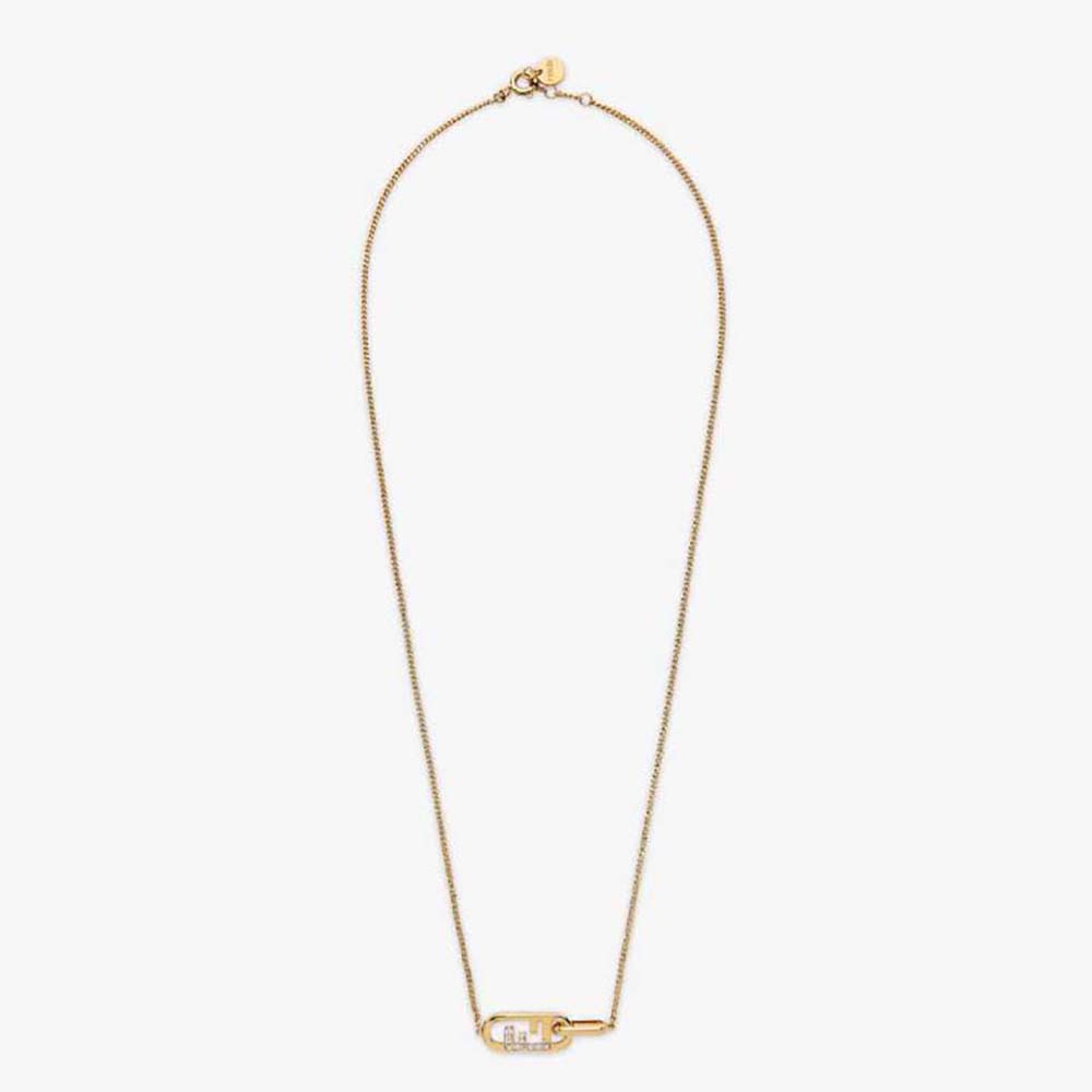 Fendi Women O’Lock Necklace Gold-colored