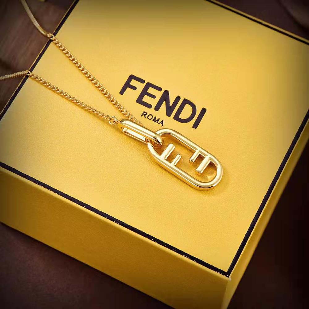 Fendi Women O’Lock Necklace Gold-colored (6)