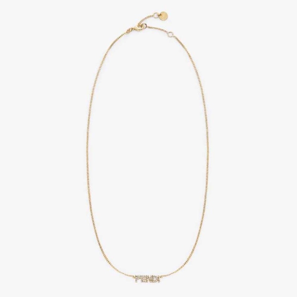 Fendi Women Signature Necklace Gold-colored (1)