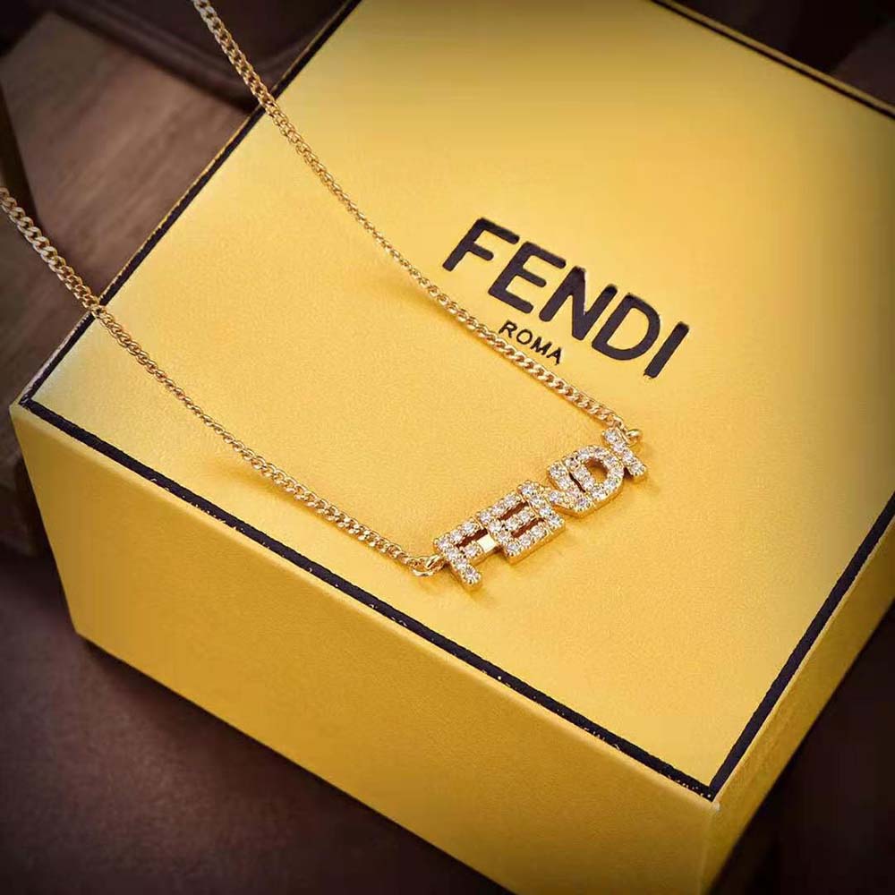 Fendi Women Signature Necklace Gold-colored (2)