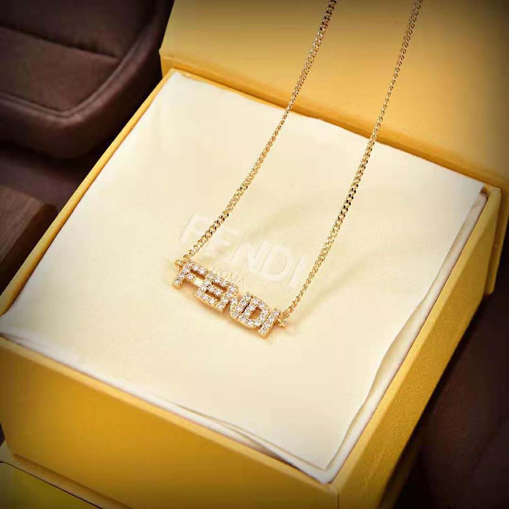 Fendi Women Signature Necklace Gold-colored (3)