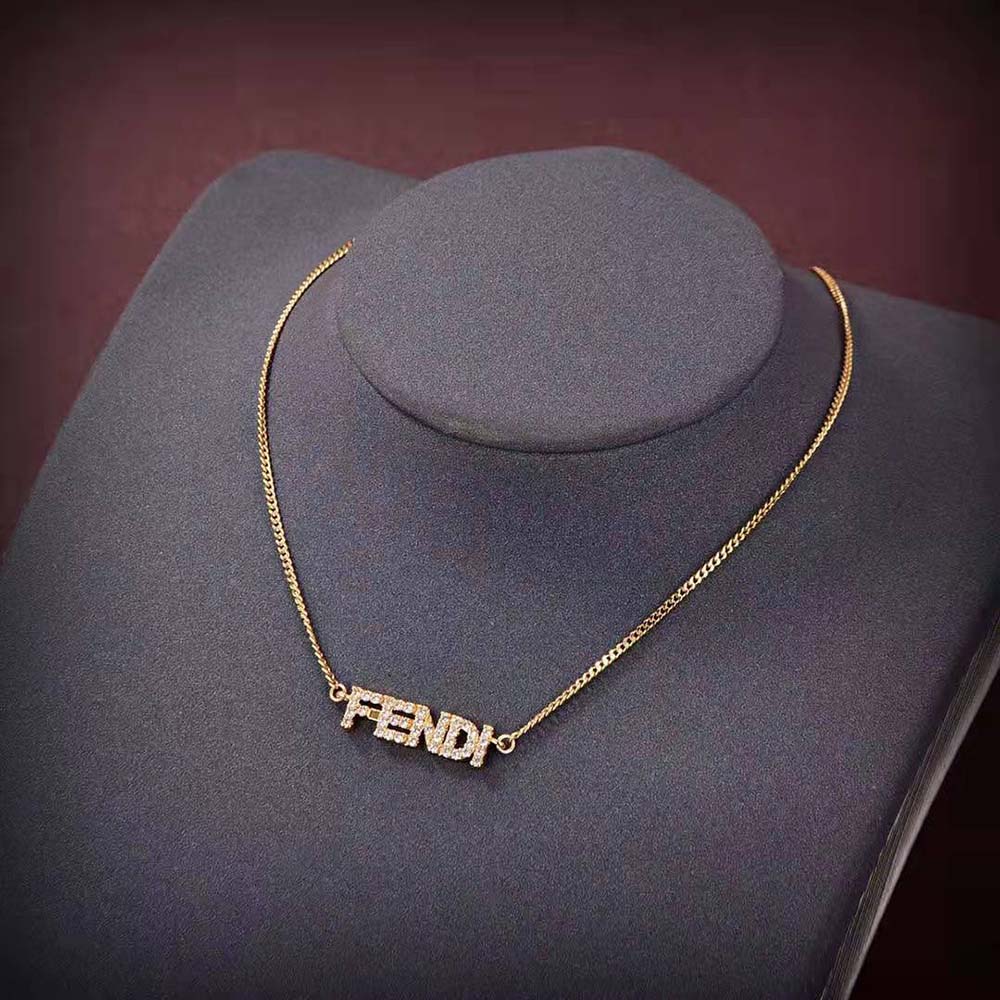 Fendi Women Signature Necklace Gold-colored (6)