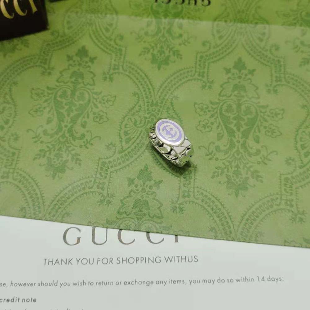 Gucci Unisex Interlocking G Enamel Ring (2)