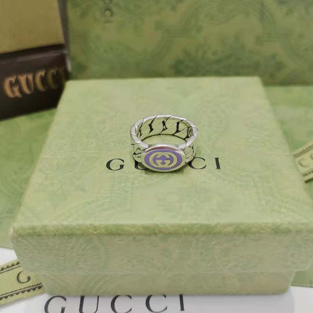 Gucci Unisex Interlocking G Enamel Ring (5)