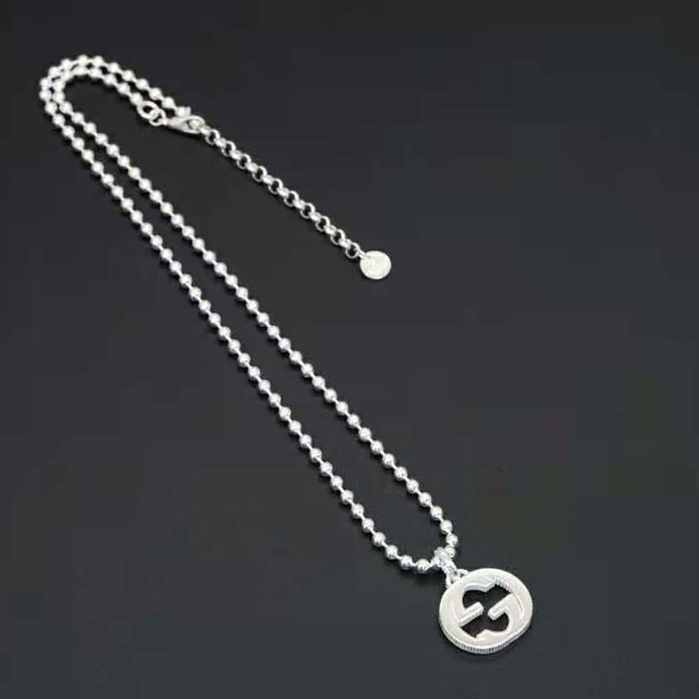 Gucci Unisex Interlocking G Necklace in Silver (6)