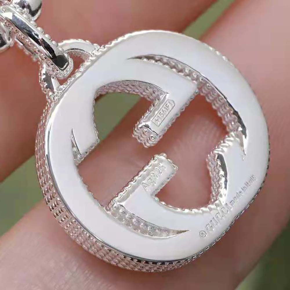 Gucci Unisex Interlocking G Necklace in Silver (7)