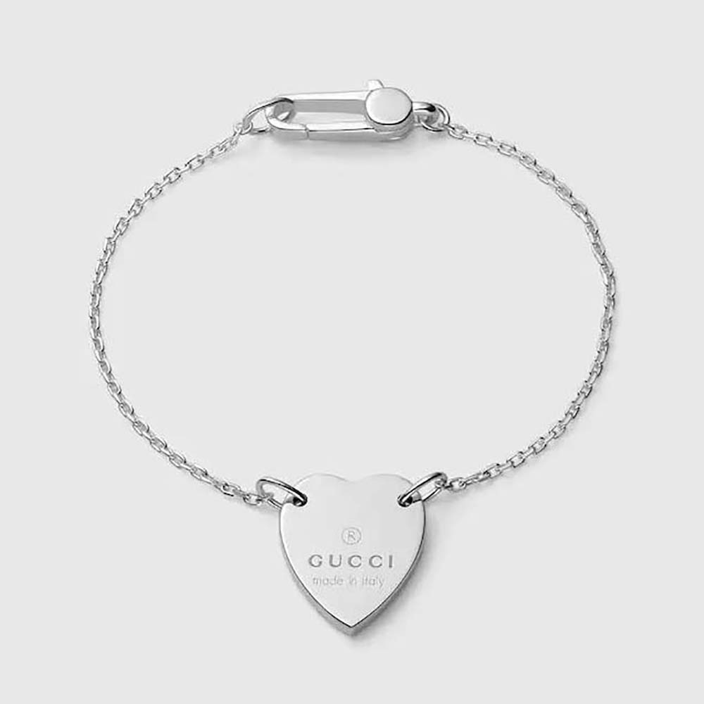 Gucci Unisex Trademark Bracelet with Heart Pendant (1)