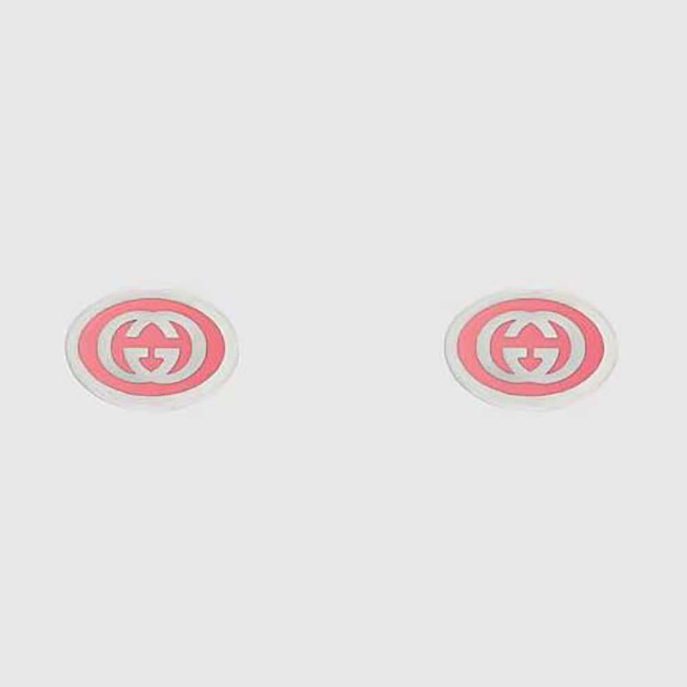 Gucci Women Interlocking G Enamel Earrings (1)