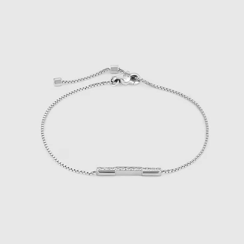 Gucci Women Link to Love Bracelet with Diamonds in White Gold (1)