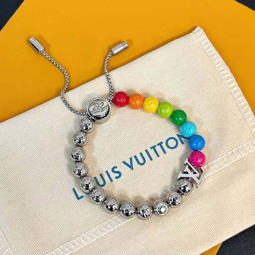 Louis Vuitton Men LV Beads Bracelet (3)