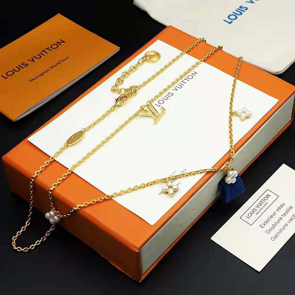 Louis Vuitton Men LV Floragram Necklace (8)