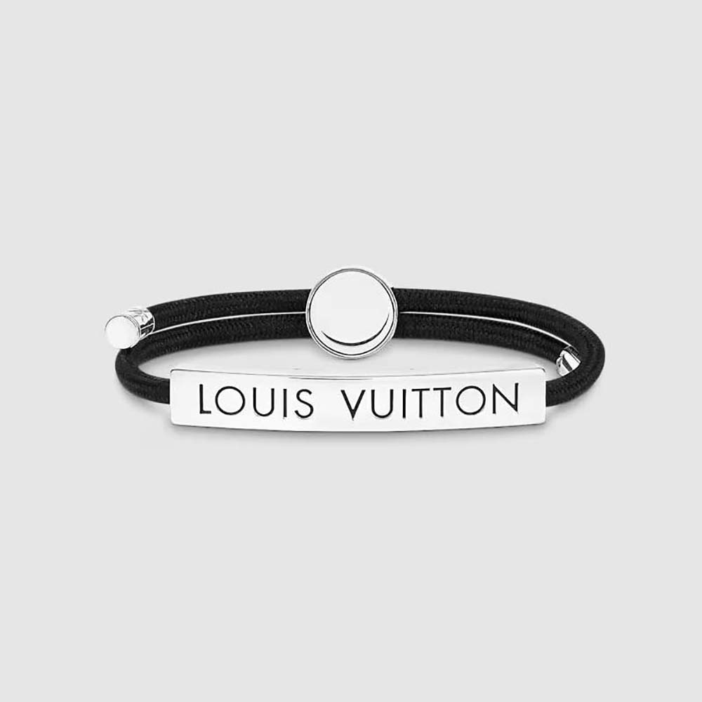 Louis Vuitton Men LV Space Bracelet-Black (1)