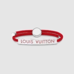Louis Vuitton Men LV Space Bracelet-Red