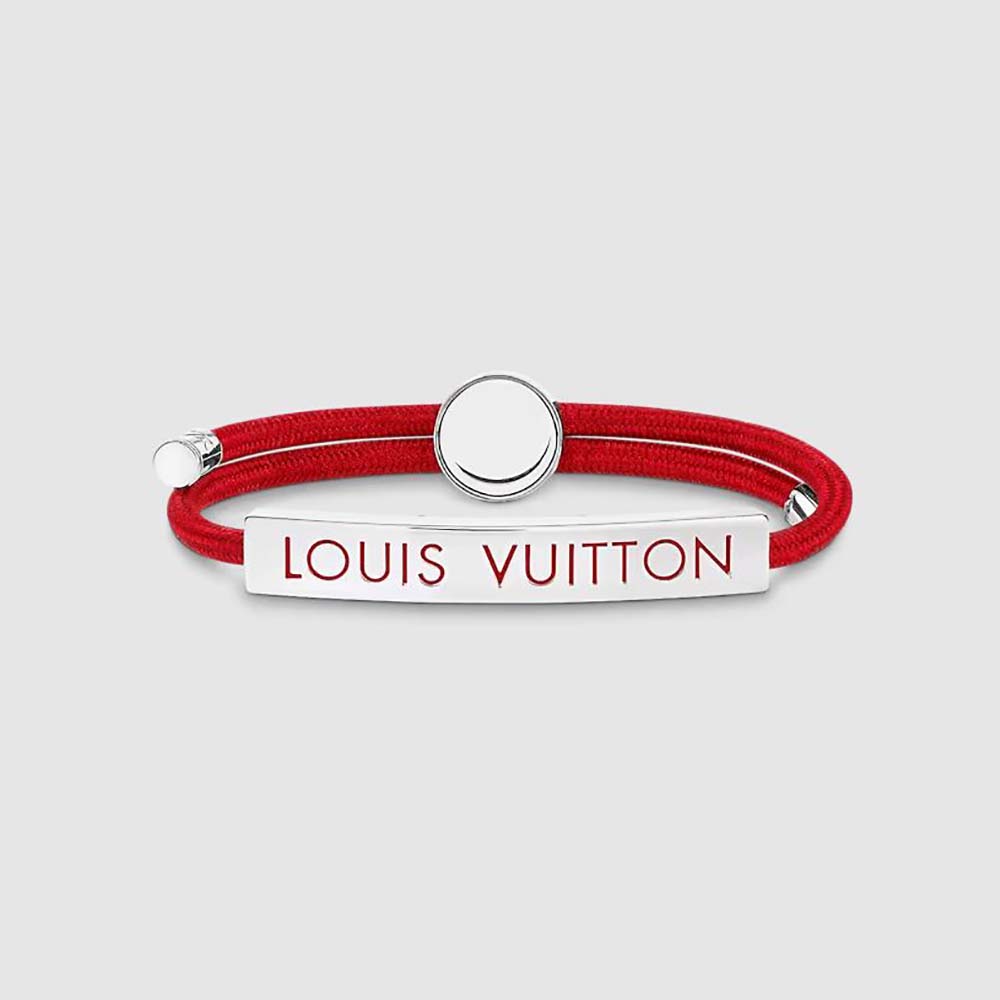 Louis Vuitton Men LV Space Bracelet-Red (1)