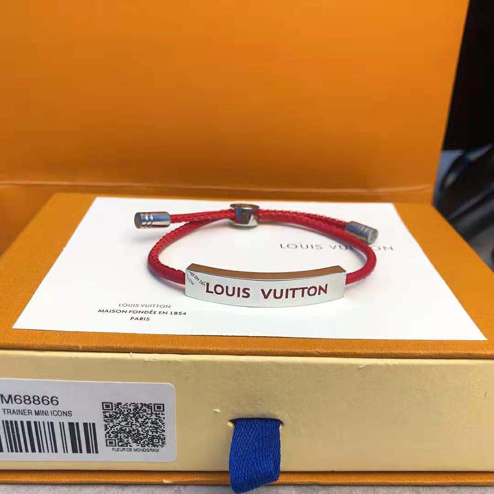 Louis Vuitton Men LV Space Bracelet-Red (6)