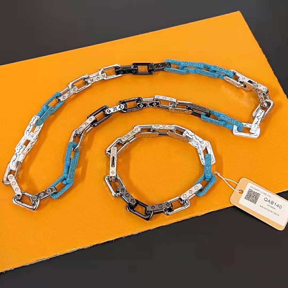 Louis Vuitton Men Monogram Chain Bracelet (2)