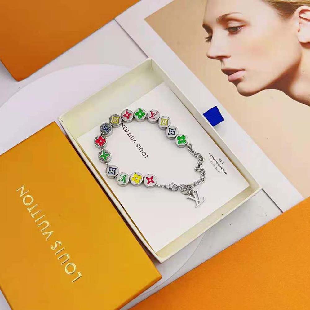 Louis Vuitton Men Monogram Colours Bracelet (4)