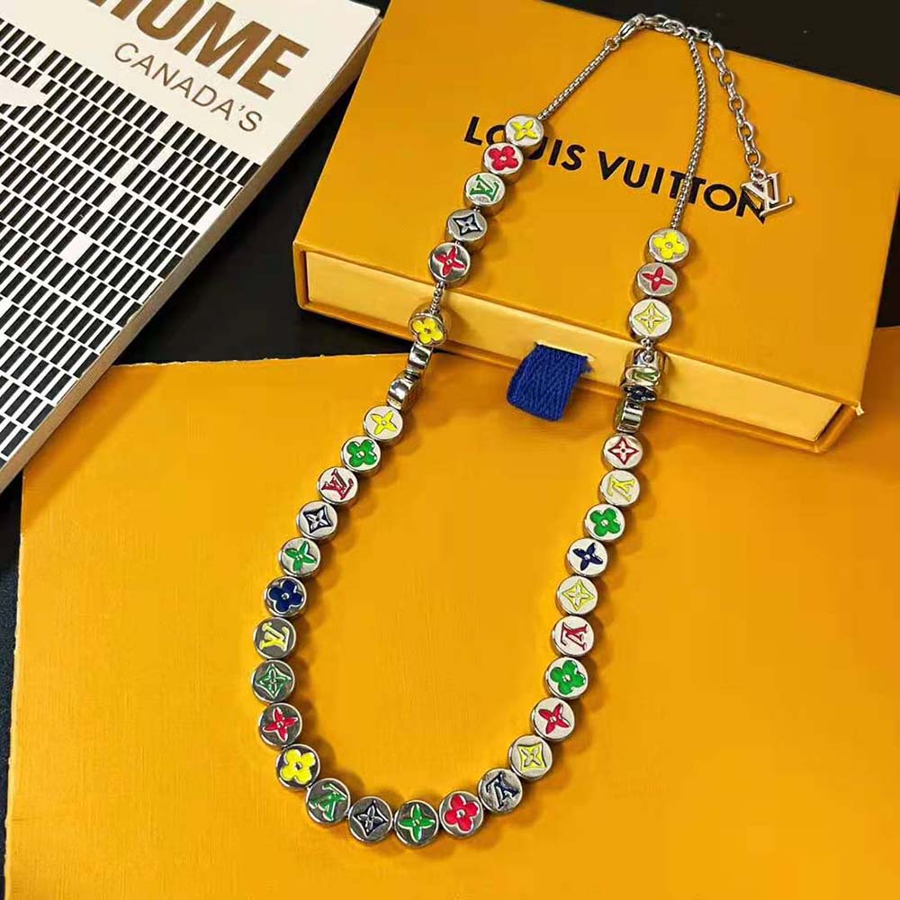 Louis Vuitton Men Monogram Colours Necklace (6)