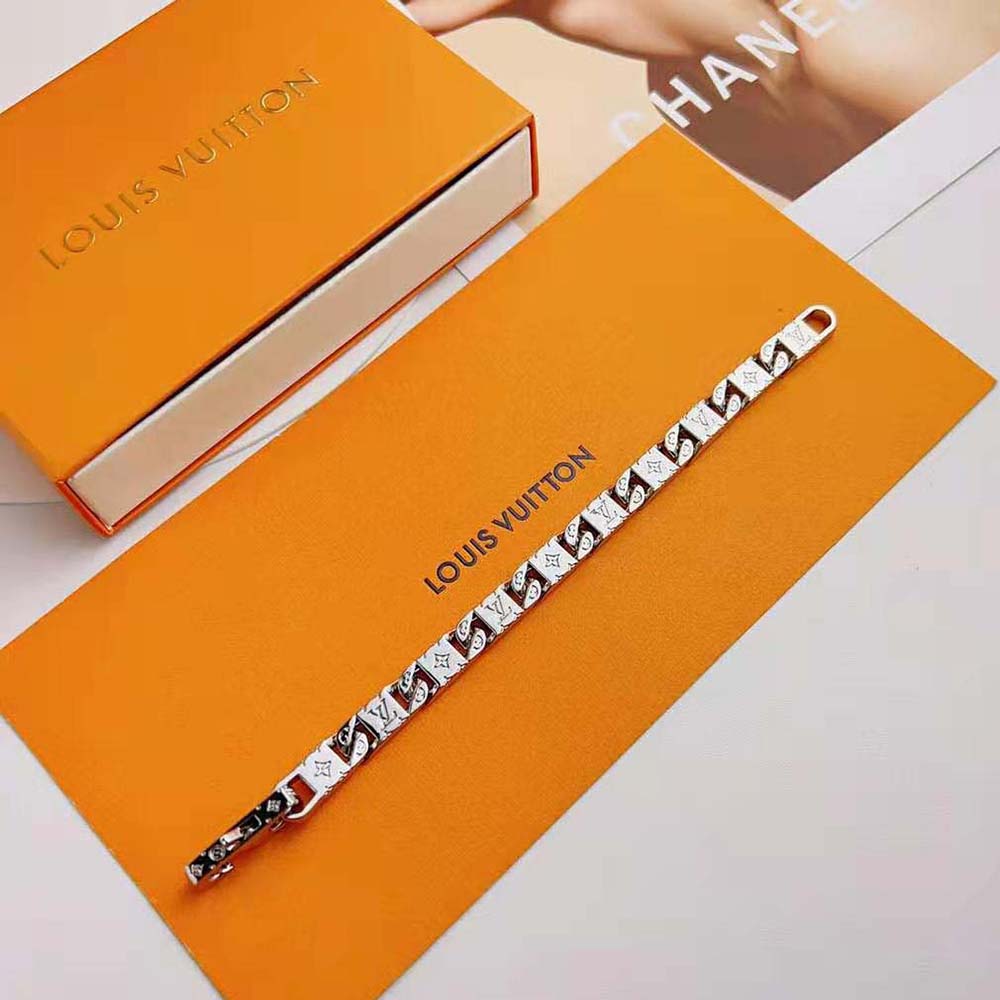 Louis Vuitton Men Monogram Tied Up Bracelet (6)
