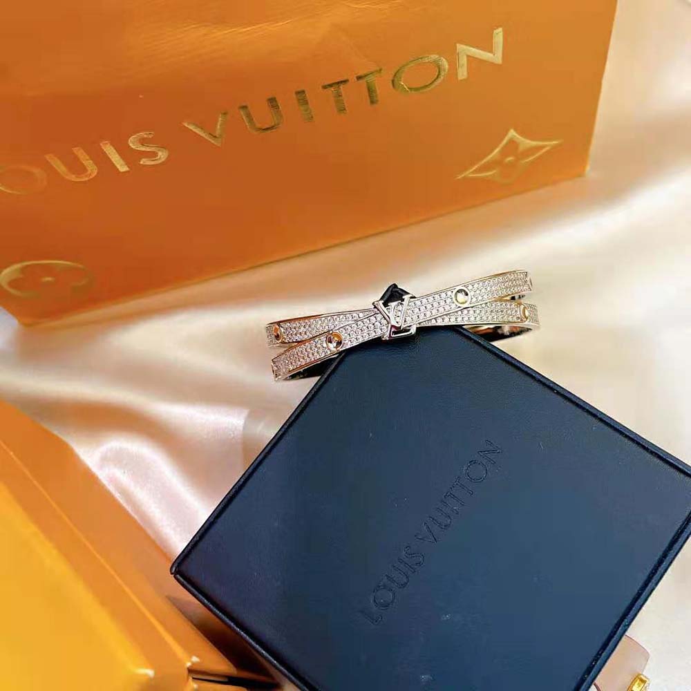 Louis Vuitton Women Empreinte Bangle White Gold (2)