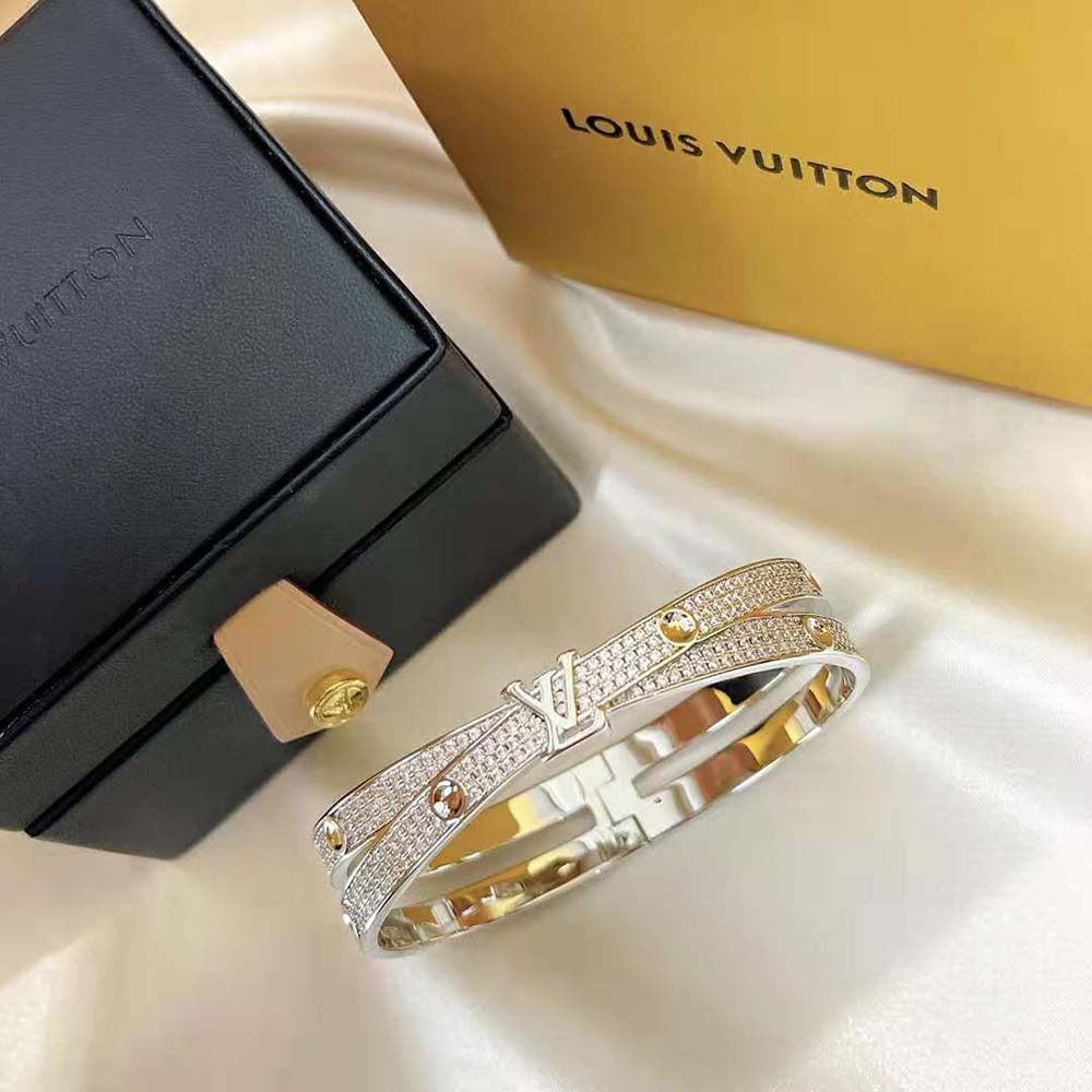 Louis Vuitton Women Empreinte Bangle White Gold (5)