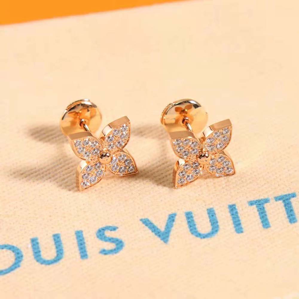 Louis Vuitton Women Idylle Blossom Stud Pink Gold and Diamonds (6)