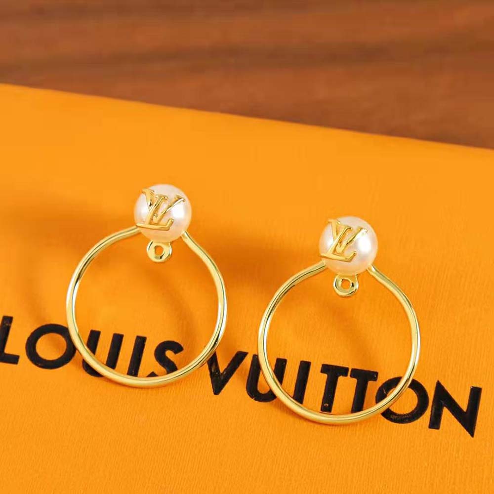 Louis Vuitton Women LV Eclipse Pearls Earrings (2)