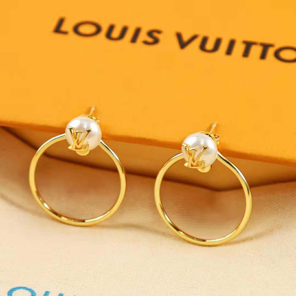 Louis Vuitton Women LV Eclipse Pearls Earrings (5)