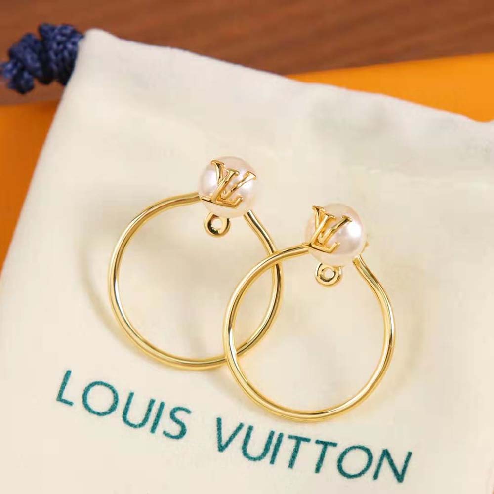 Louis Vuitton Women LV Eclipse Pearls Earrings (6)