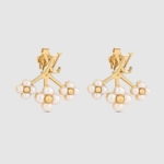 Louis Vuitton Women LV Floragram Earrings-White