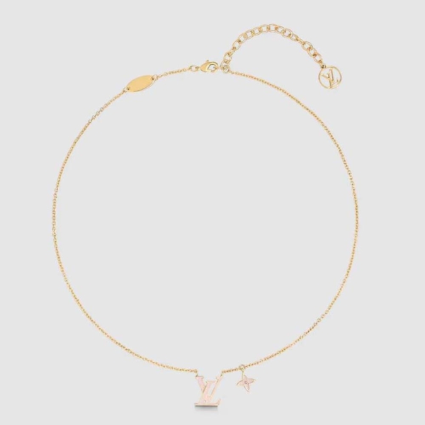Louis Vuitton Women LV Iconic Enamel Necklace-Pink (1)